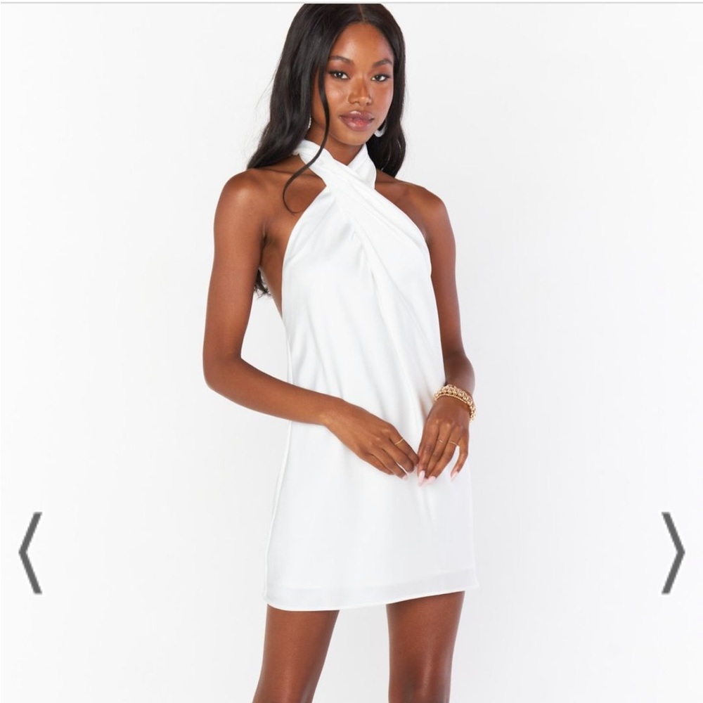 Show Me Your Mumu Jasmine Halter Mini White